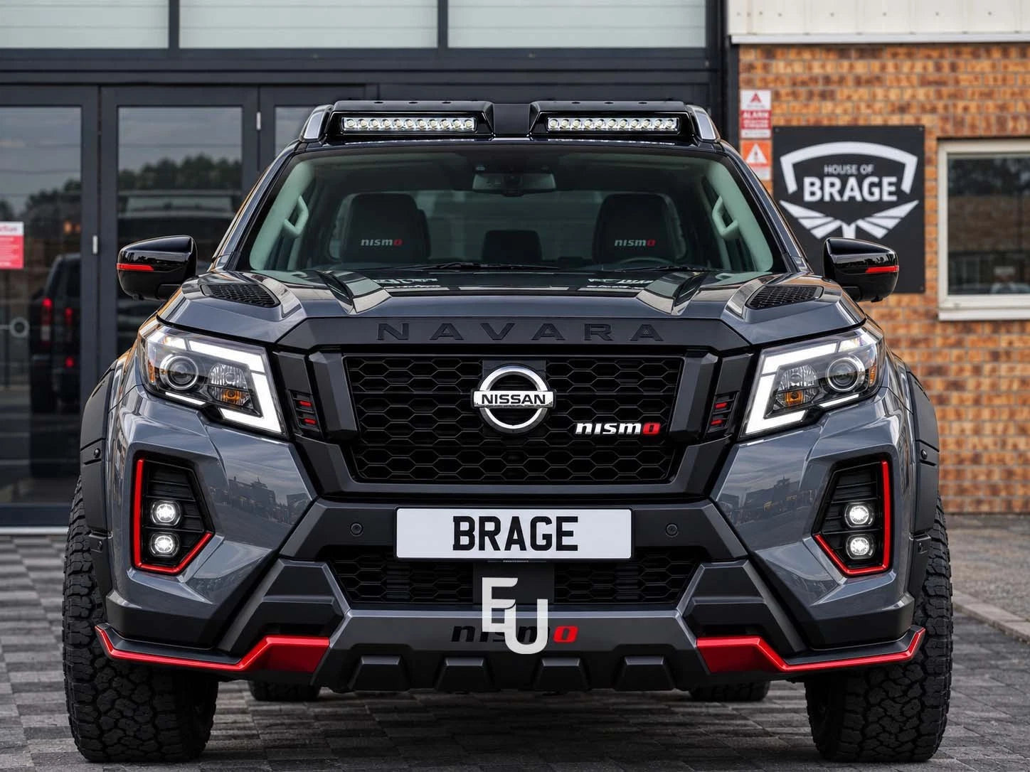 ROOF LIGHT BAR DRL LED LIGHTS GLOSS BLACK FOR NISSAN NAVARA NP300 D23 2015-2025