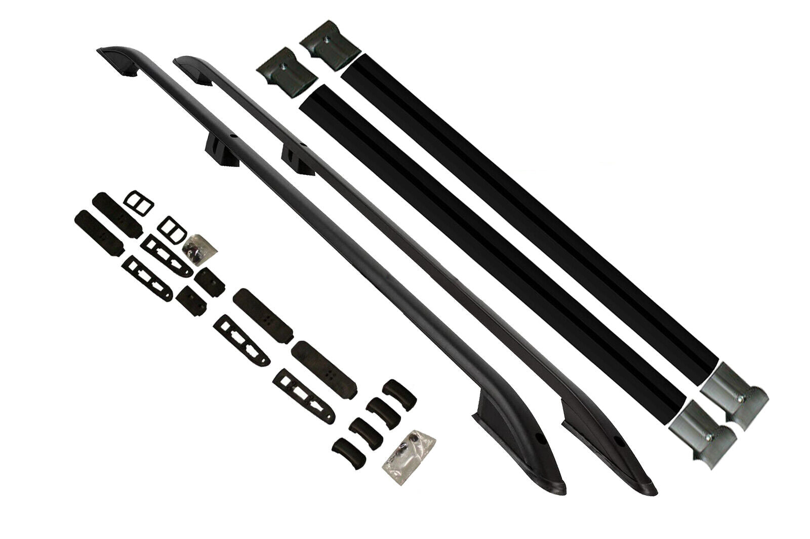 FOR PEUGEOT RIFTER LWB ROOF RACK RAILS CROSS BARS SET BLACK 2019-ONWARDS