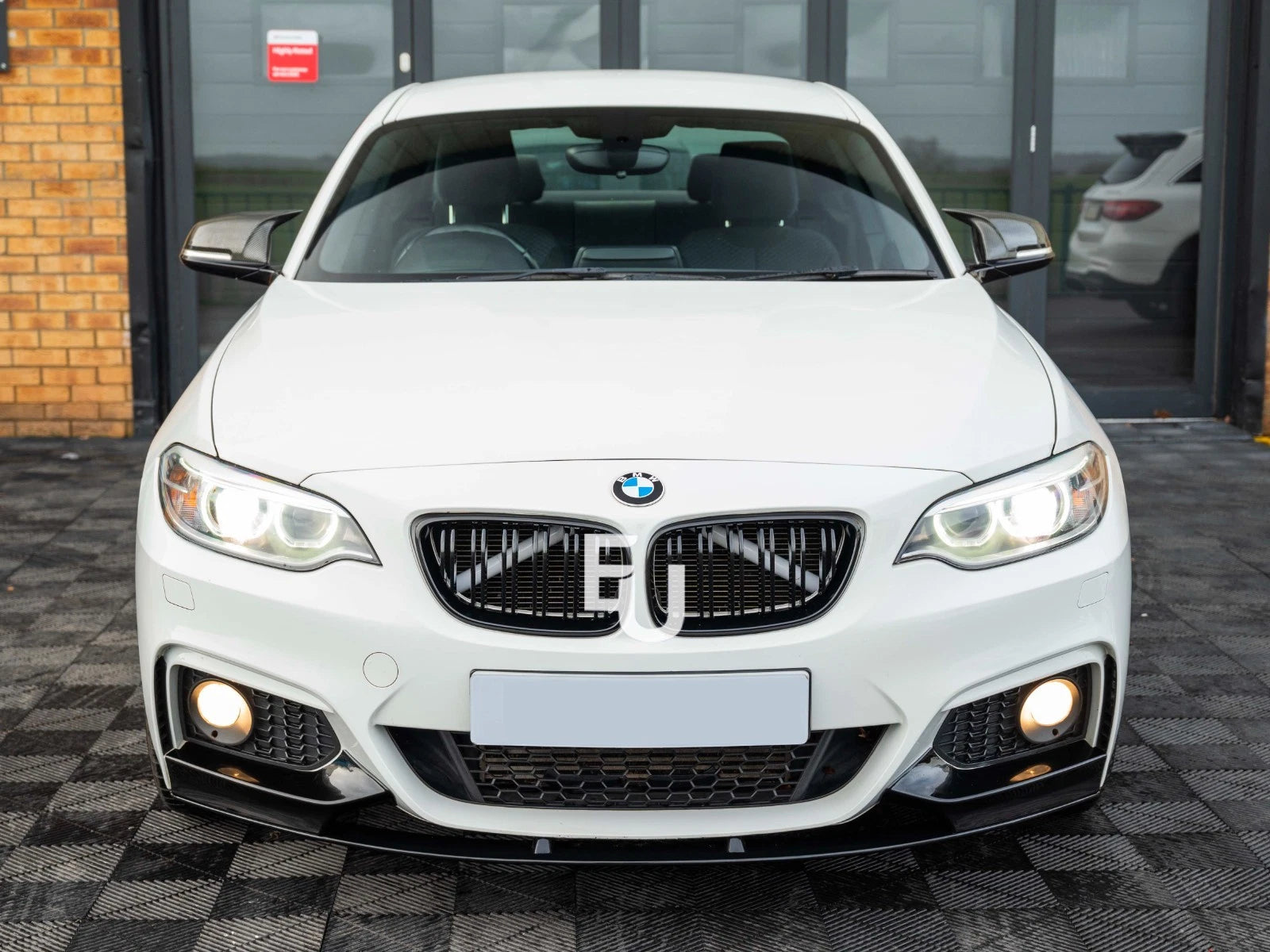 FOR BMW 2 SERIES F22 F23 FRONT SPLITTER LIP VALANCE SPOILER GLOSS BLACK 14-21