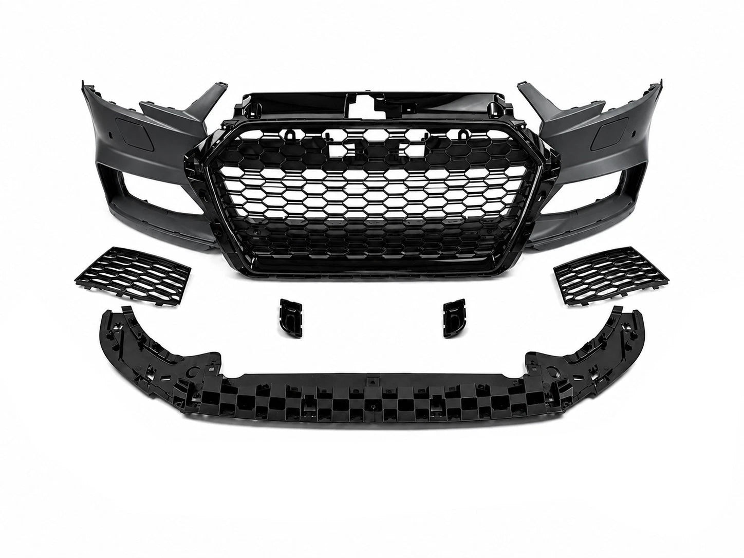 RS3 STYLE FRONT BUMPER CONVERSION KIT FOR AUDI A3 S3 8V 2016–2020 FACELIFT SEDAN