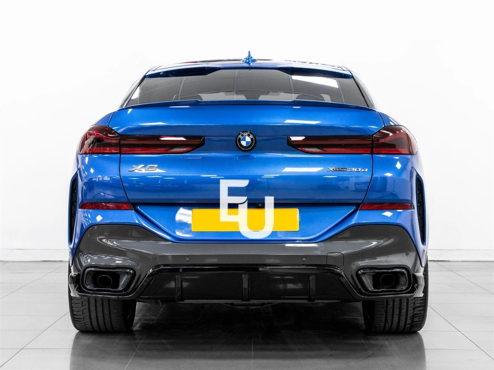 FOR BMW X6 G06 2019-2023 GLOSS BLACK REAR BUMPER DIFFUSER LIP SPLITTERS BODY KIT