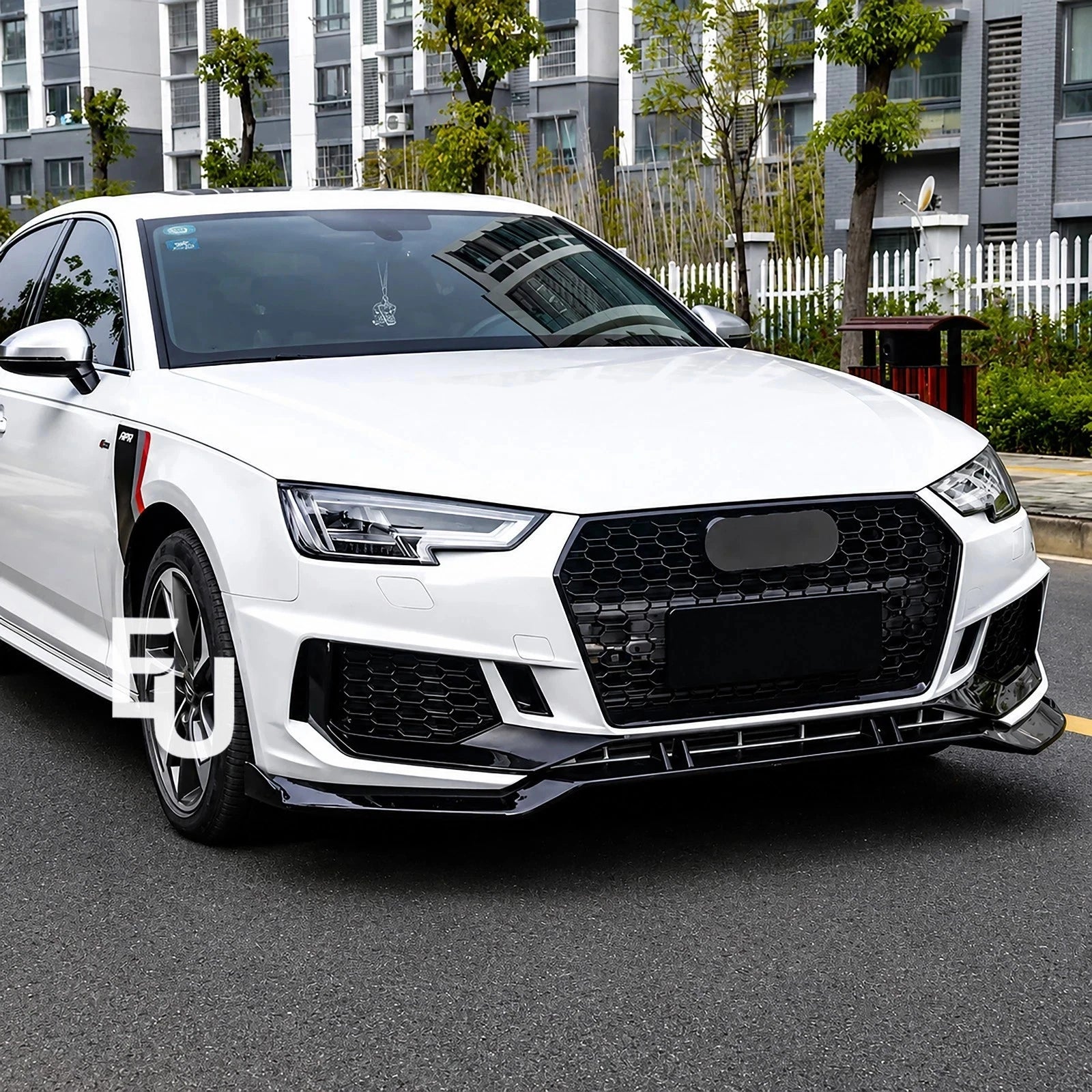 RS4 CONVERSION REAR & FRONT BUMPER BODYKIT SPLITTER FOR AUDI A4 B9 2017-20 SEDAN