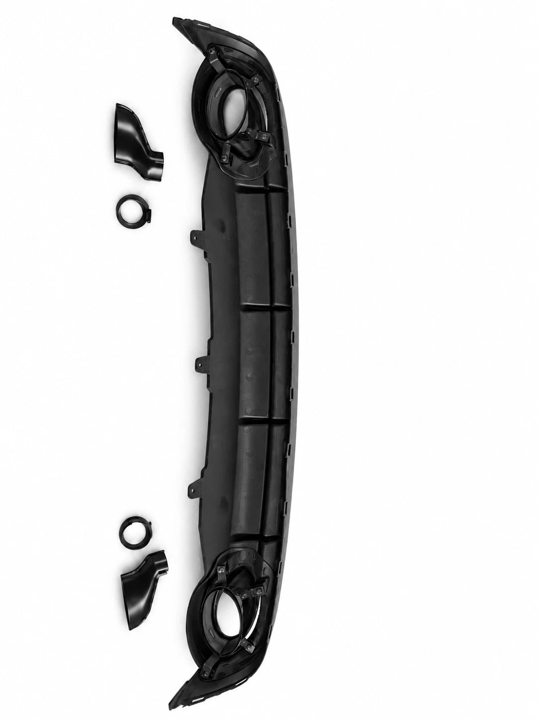 FOR AUDI A6 C7 SE STANDARD RS6 LOOK GLOSS REAR BUMPER DIFFUSER TAILPIPE 11-14