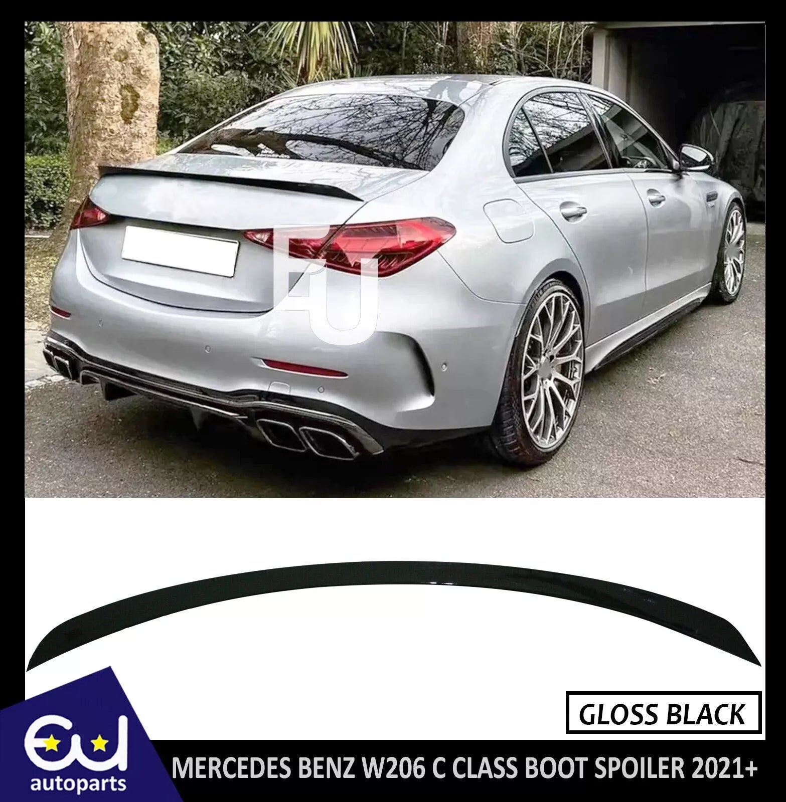 REAR TRUNK BOOT SPOILER LIP WING FOR MERCEDES W206 C CLASS C43 C63 LOOK 2021+