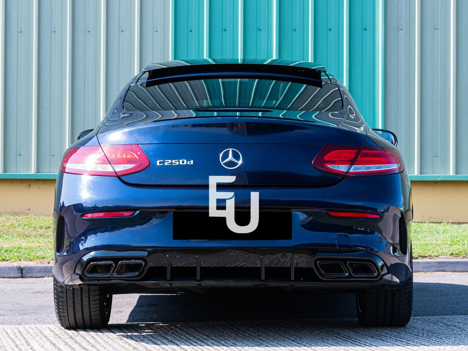 REAR DIFFUSER & TAIL PIPE FOR MERCEDES C CLASS A205 C205 COUPE AMG C63 S STYLE
