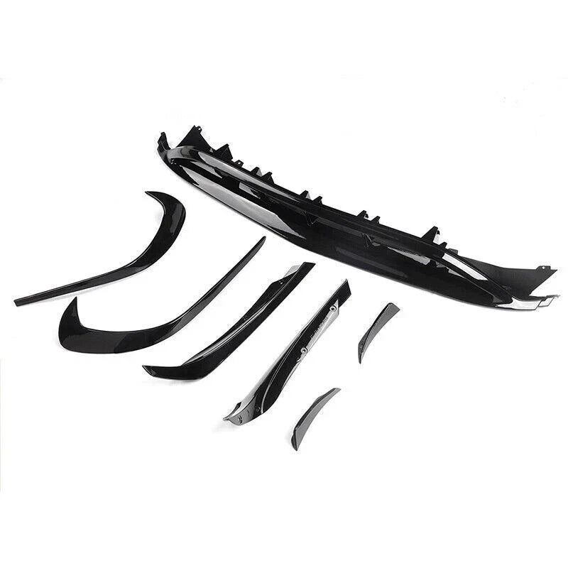 AERO KIT FOR MERCEDES A CLASS W176 AMG FRONT SPLITTER LIP FINS GLOSS BLACK 16-18