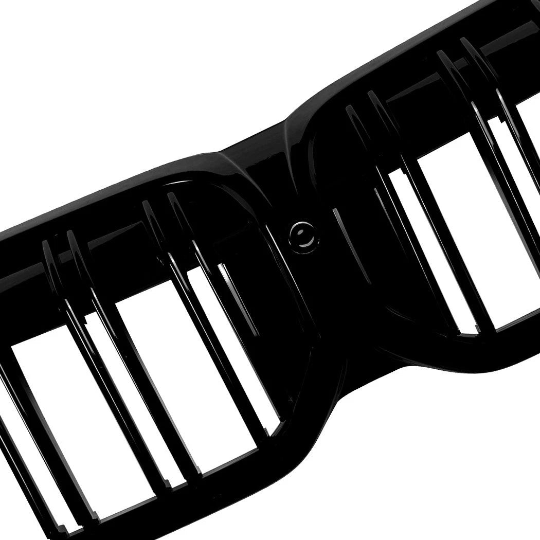 DOUBLE SLAT FOR BMW 3 SERIES G20 G21 LCI KIDNEY GRILL GRILLE GLOSS BLACK 2022+