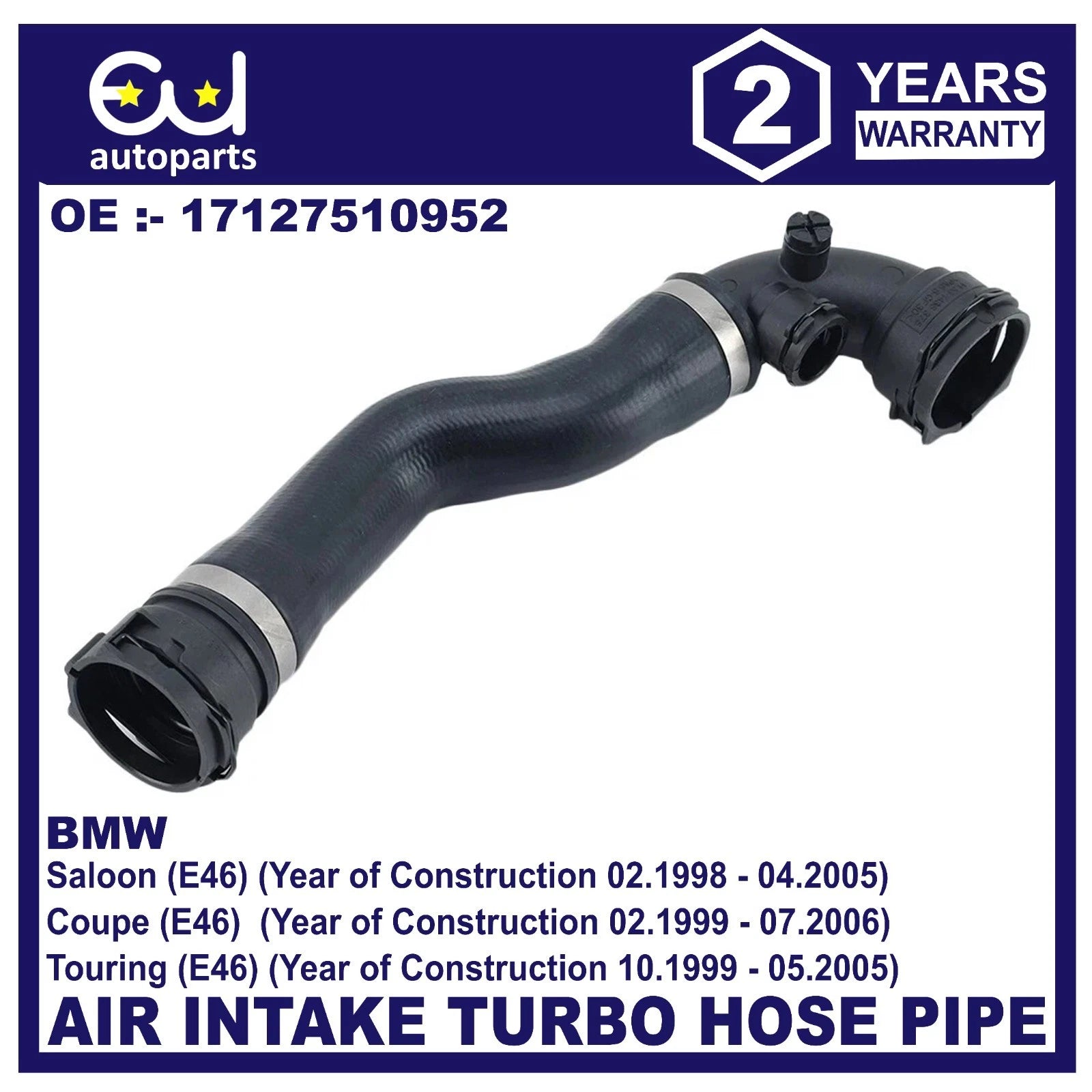 TOP RADIATOR COOLANT WATER HOSE PIPE FOR BMW E46 320i 323i 325i 11534460438