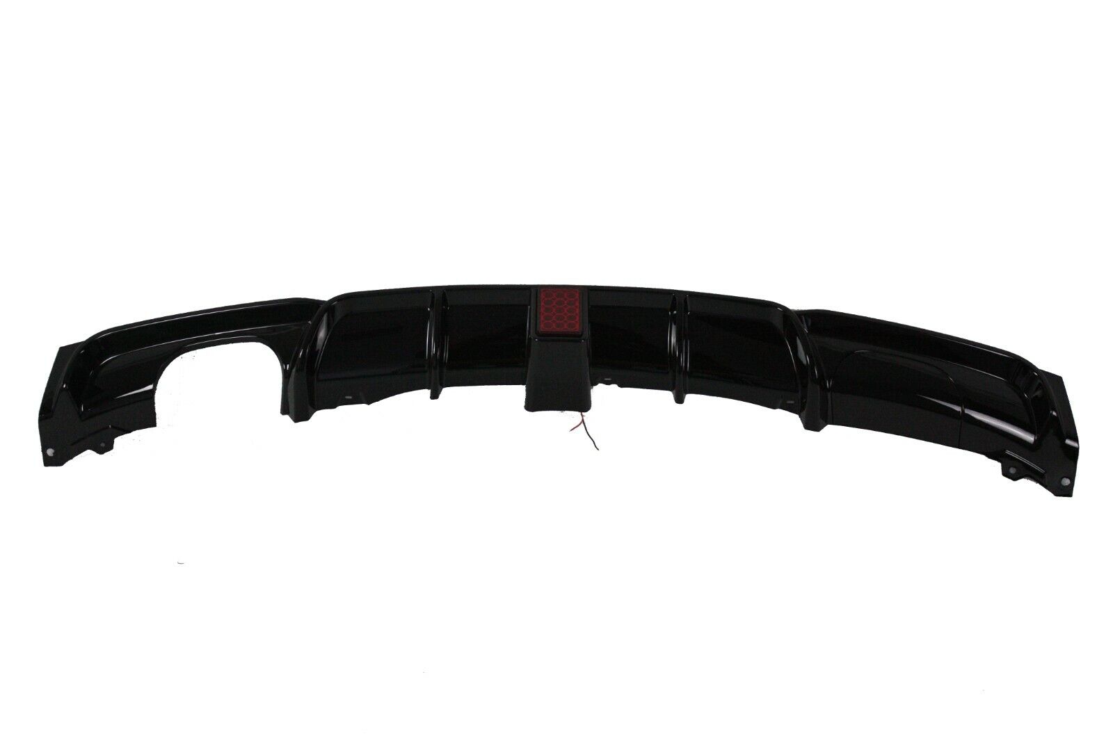 FOR BMW F30 F31 3 SERIES REAR DIFFUSER M SPORT TWIN EXHAUST GLOSS BLACK WITH LED