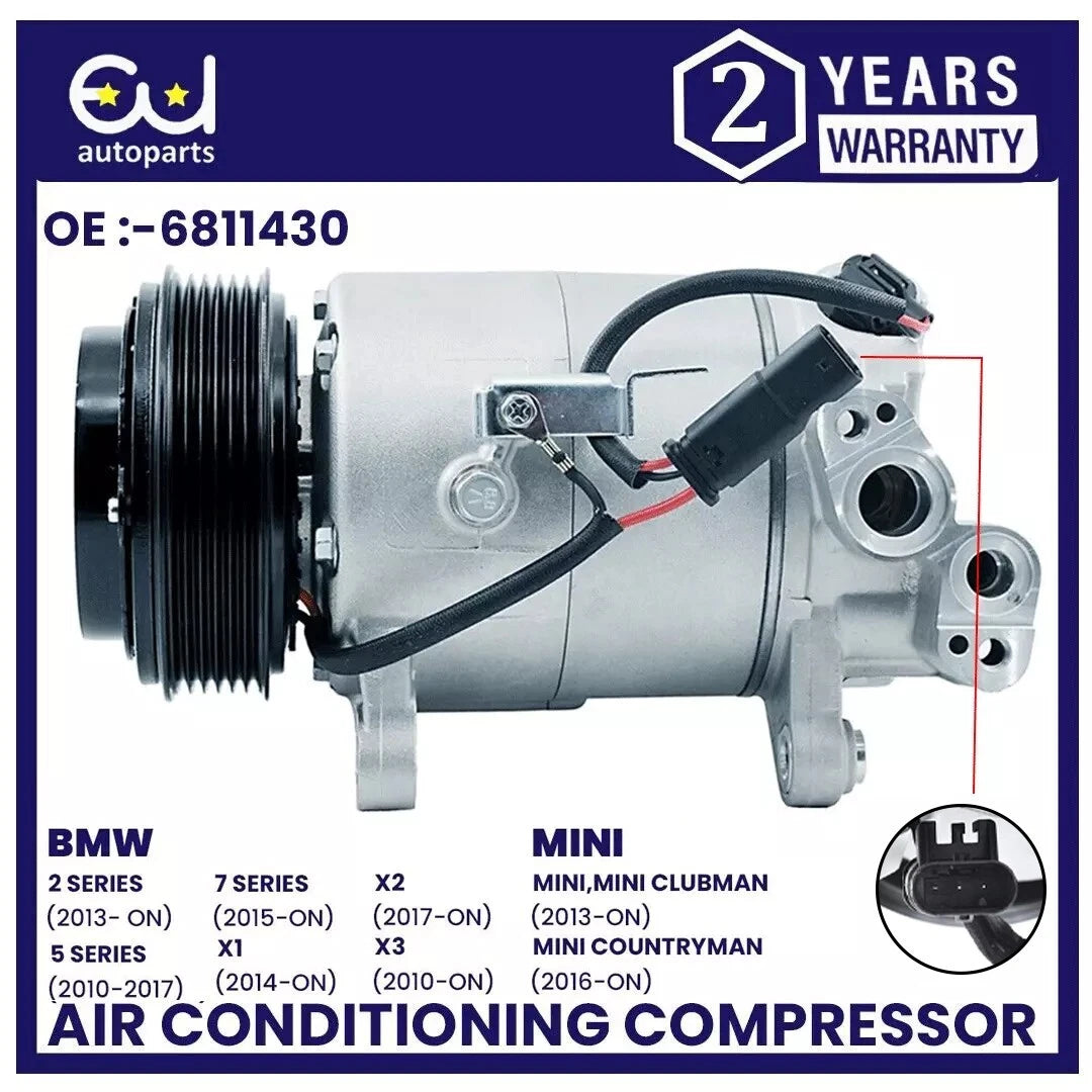 AIR CON AC COMPRESSOR FOR BMW 1 2 5 SERIES F10 F11 F25 F26 MINI F54 F55 F57 F60
