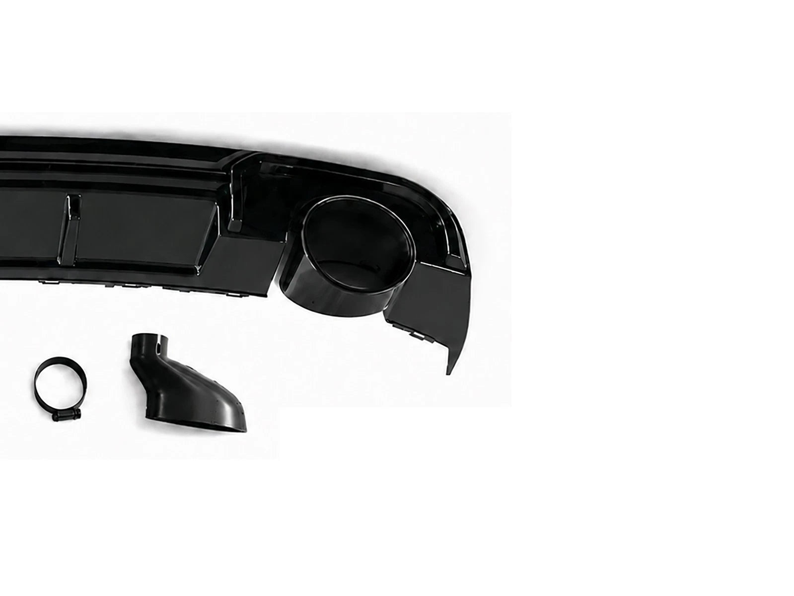 FOR AUDI A3 8V HATCHBACK STANDARD RS3 LOOK REAR DIFFUSER W/TAILPIPE BLACK 16-20
