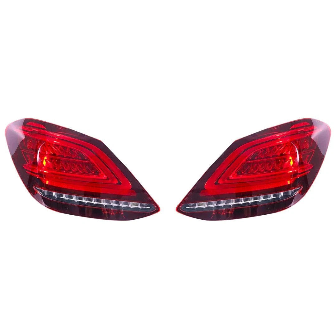 FOR MERCEDES C CLASS W205 LEFT RIGHT SIDE PAIR LED UPGRADE TAIL LIGHT LAMP 15-18