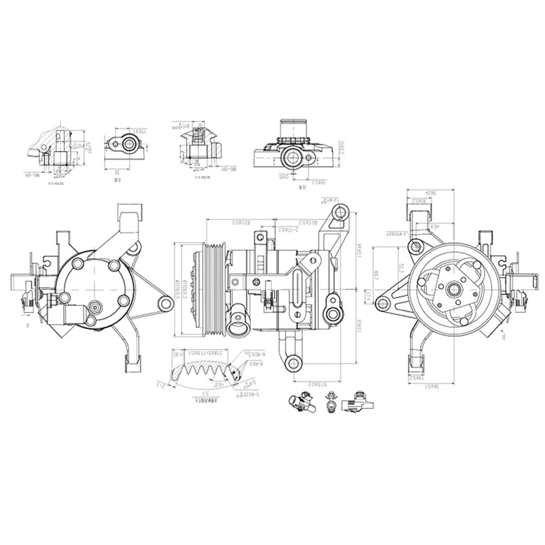 AIR CON COMPRESSOR AC FOR SUBARU FORESTER SJ IMPREZA GJ 1.6 2.0 2.5 73111FJ000