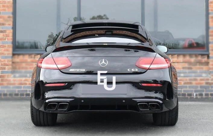 FOR MERCEDES C CLASS A205 C205 COUPE AMG C63 STYLE REAR DIFFUSER FACELIFT 2019+