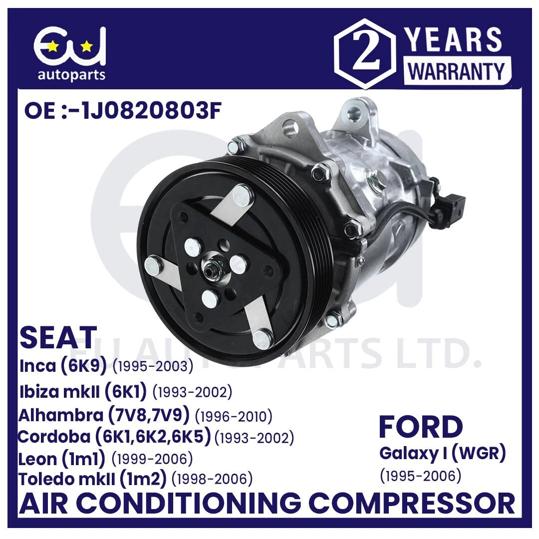 AIR CON AC COMPRESSOR PUMP FOR AUDI A3 SKODA OCTAVIA SEAT LEON 1J0820803B