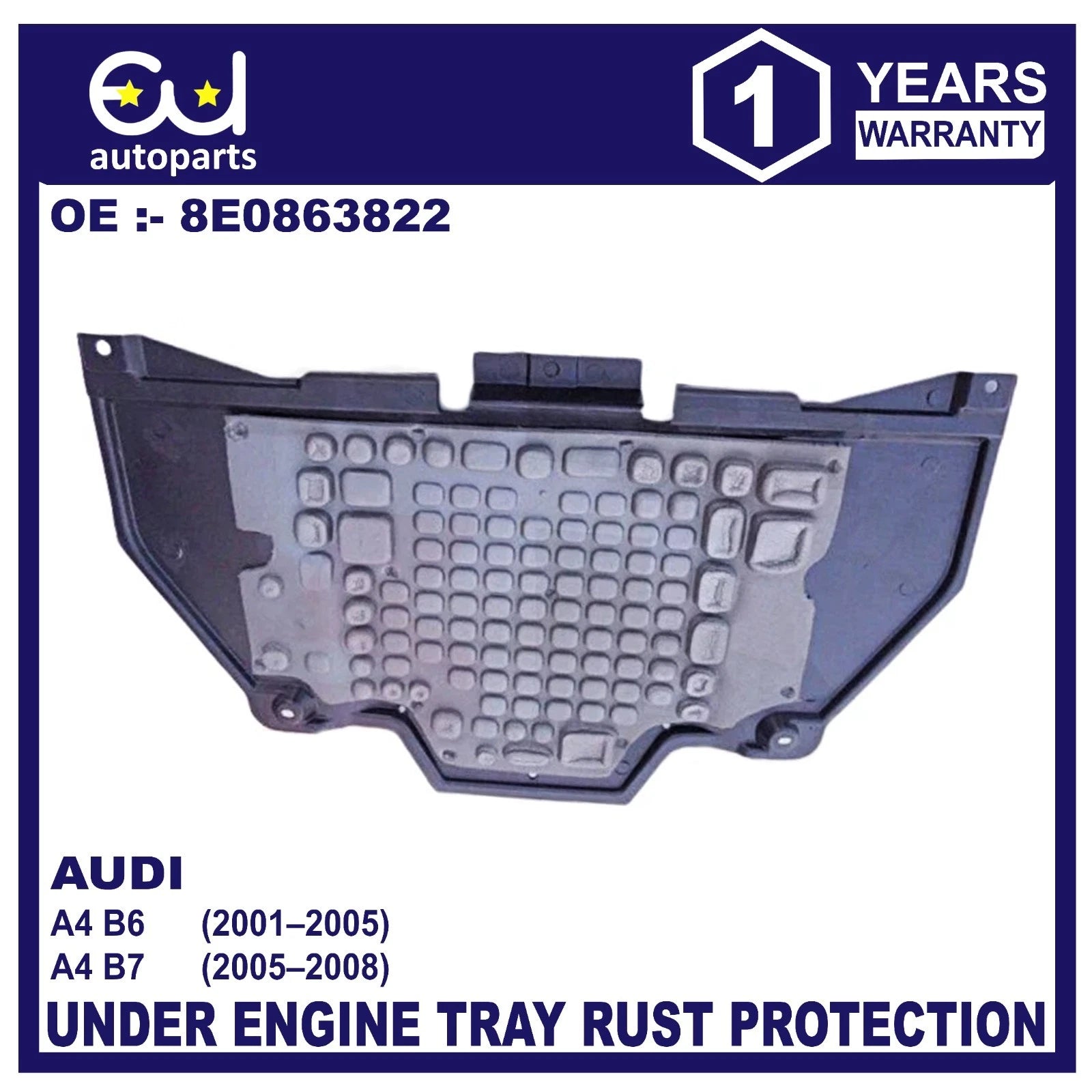 FOR AUDI A4 B6 B7 2001-2008 NEW GEAR BOX COVER UNDER ENGINE TRAY RUST PROTECTION