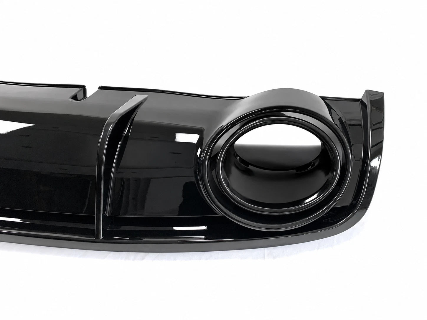 FOR AUDI A4 B8.5 STANDARD RS4 LOOK LCI REAR DIFFUSER W/TAILPIPE BLACK 2012-2015