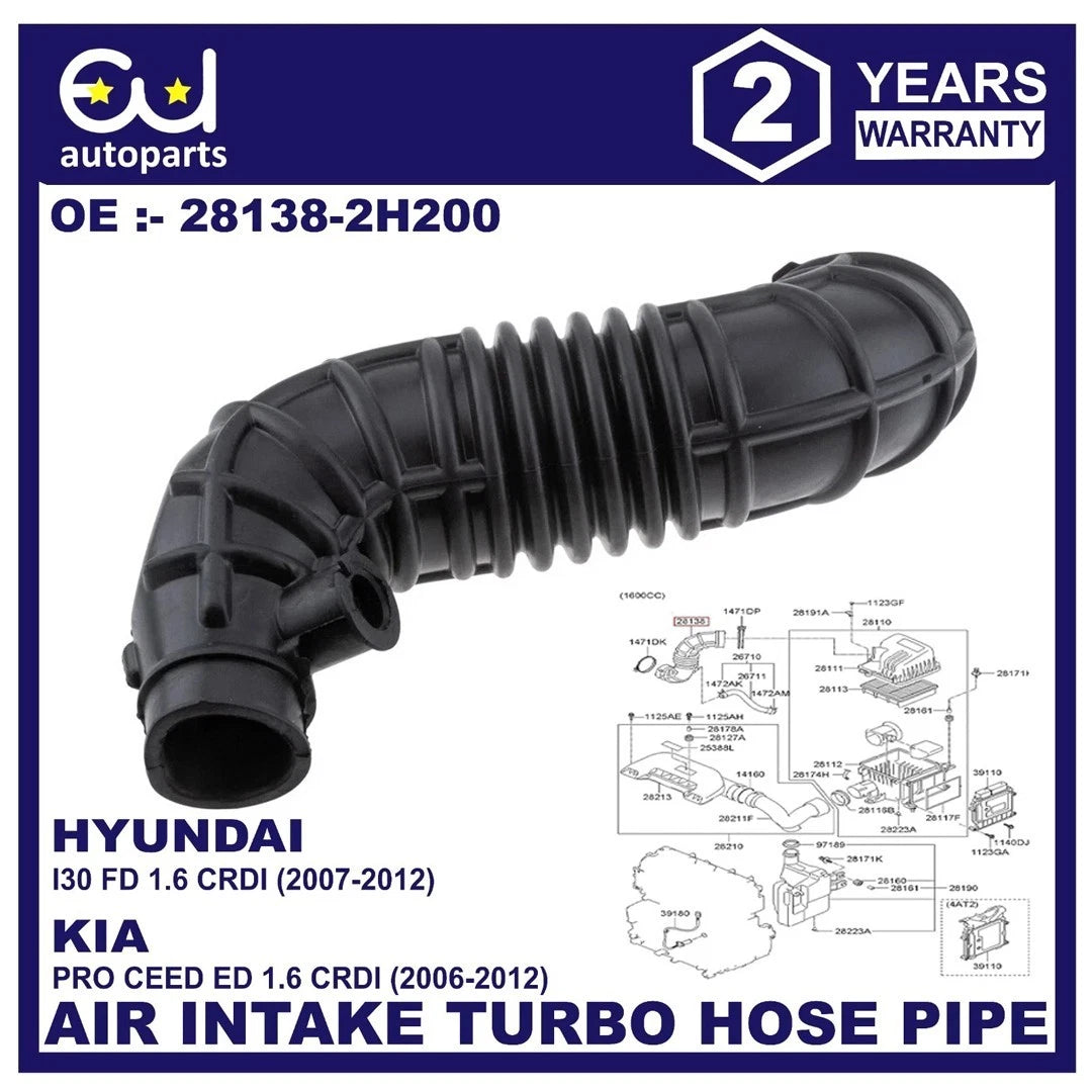 INTERCOOLER AIR HOSE PIPE FOR HYUNDAI I30 KIA PRO CEED SW 2006-2012 1.6D