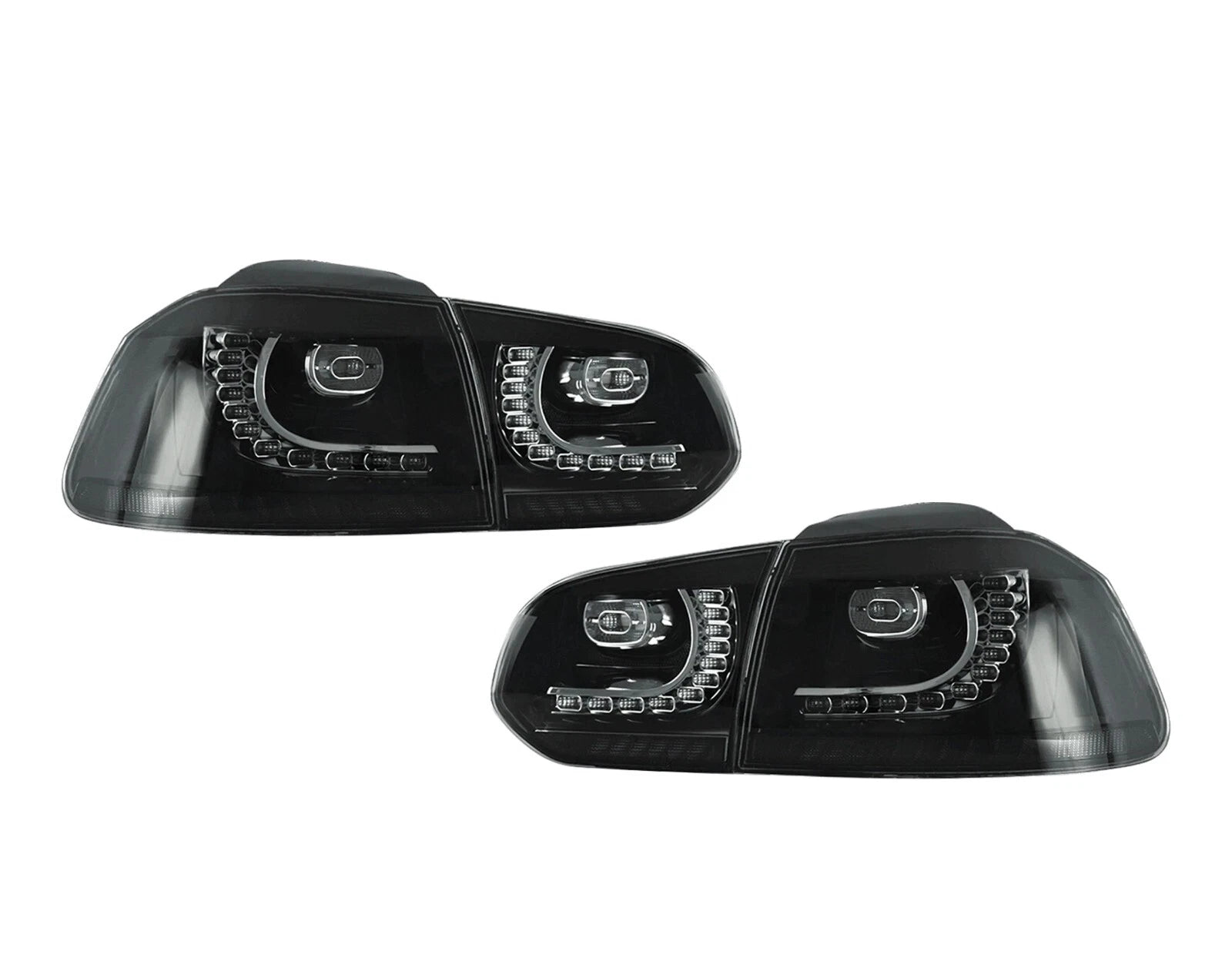 FOR VW GOLF VI 5K1 AJ5 SMOKED LED REAR LIGHTS BRAKE LAMPS W/SEQUENTIAL 2008-2013
