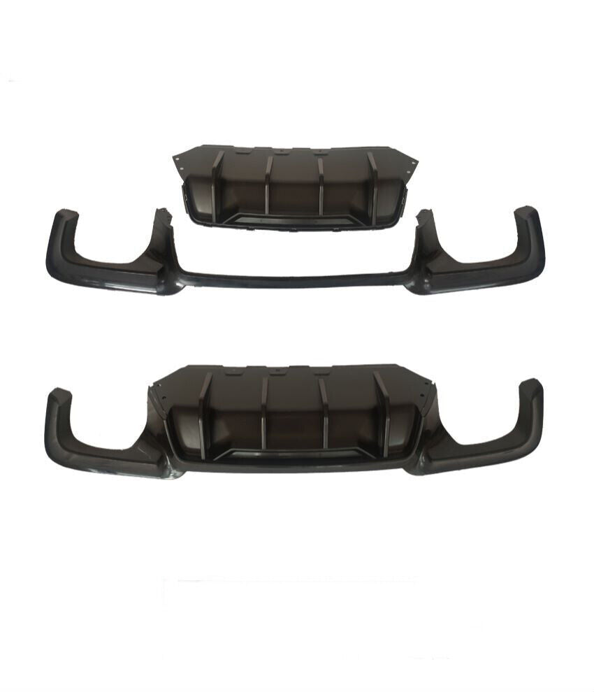 FOR BMW 5 SERIES F10 REAR BUMPER DIFFUSER MSPORT SPLITTER VALANCE GLOSS BLACK