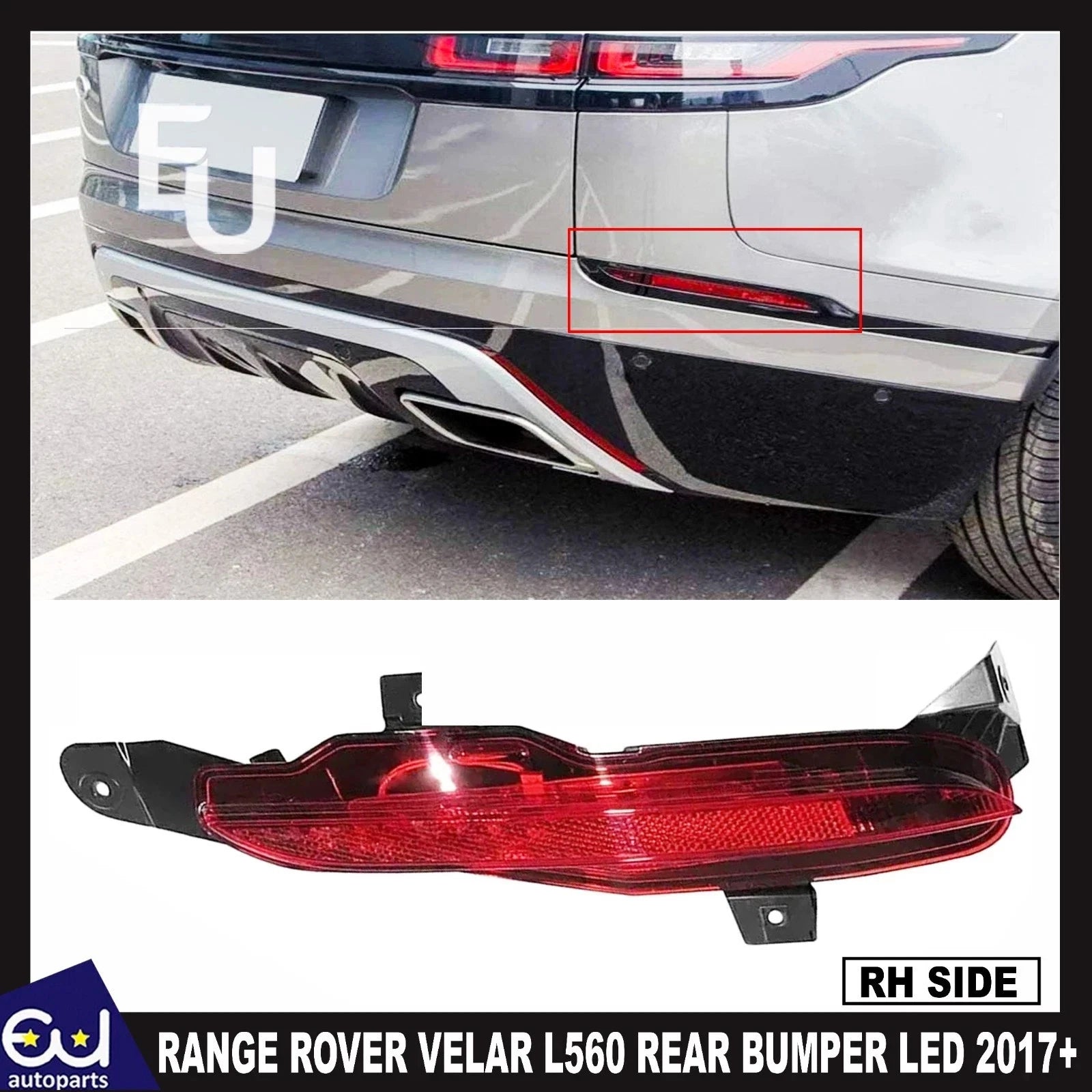 FOR RANGE ROVER VELAR L560 REAR BUMPER LED RH SIDE RED FOG LIGHT LAMP 2017