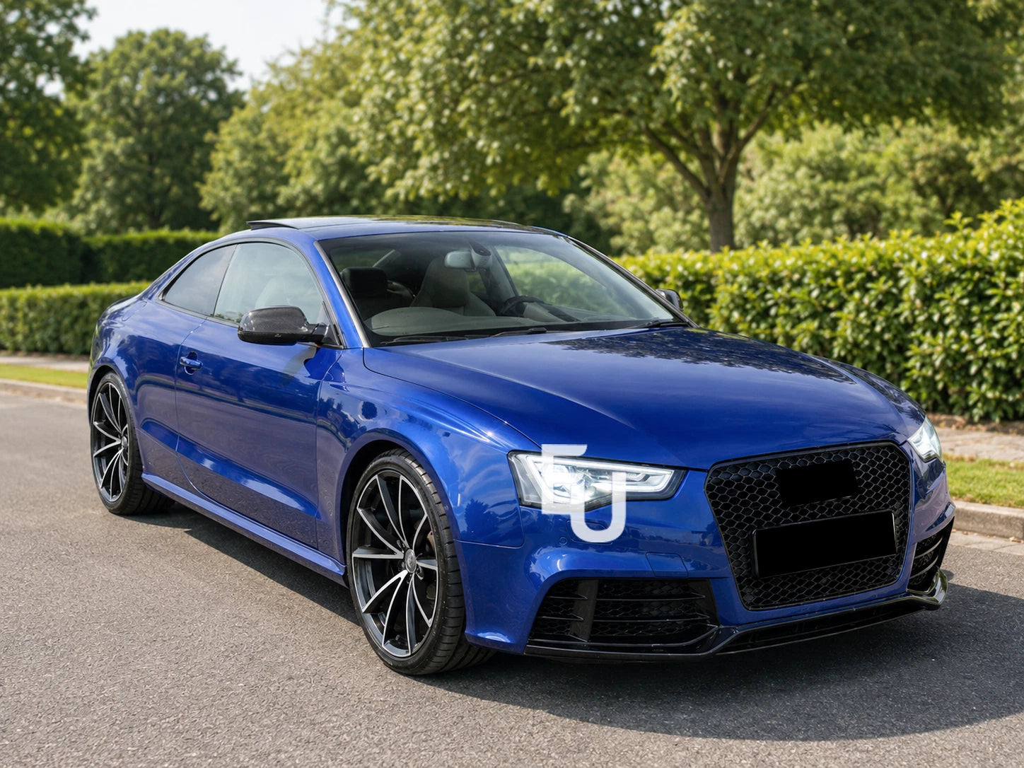 RS5 STYLE FRONT HONEYCOMB RADIATOR GRILLE GRILL FOR AUDI A5 S5 B8.5 2012-2016