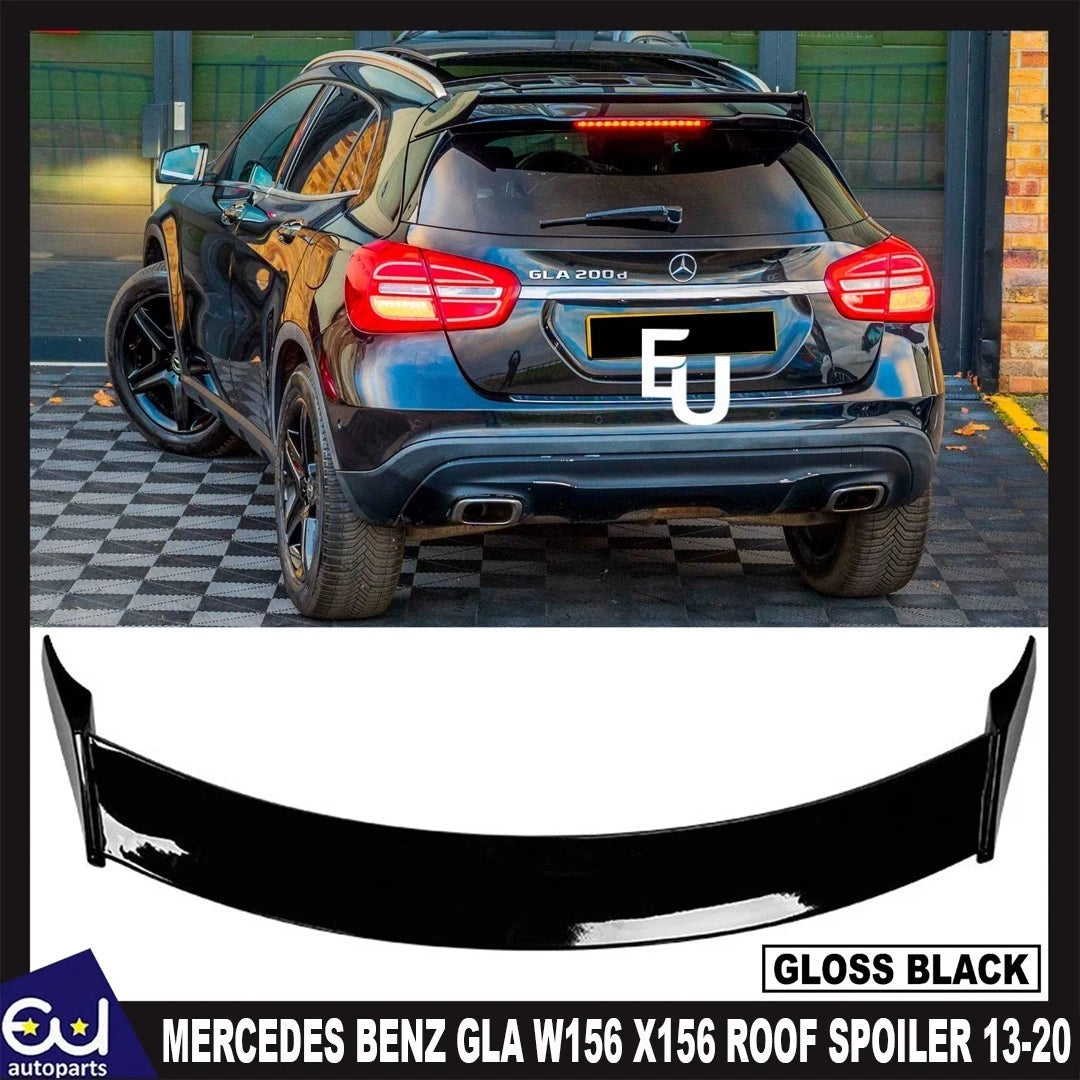 FOR MERCEDES BENZ GLA W156 X156 GLOSS BLACK B STYLE REAR ROOF SPOILER WING 15-19