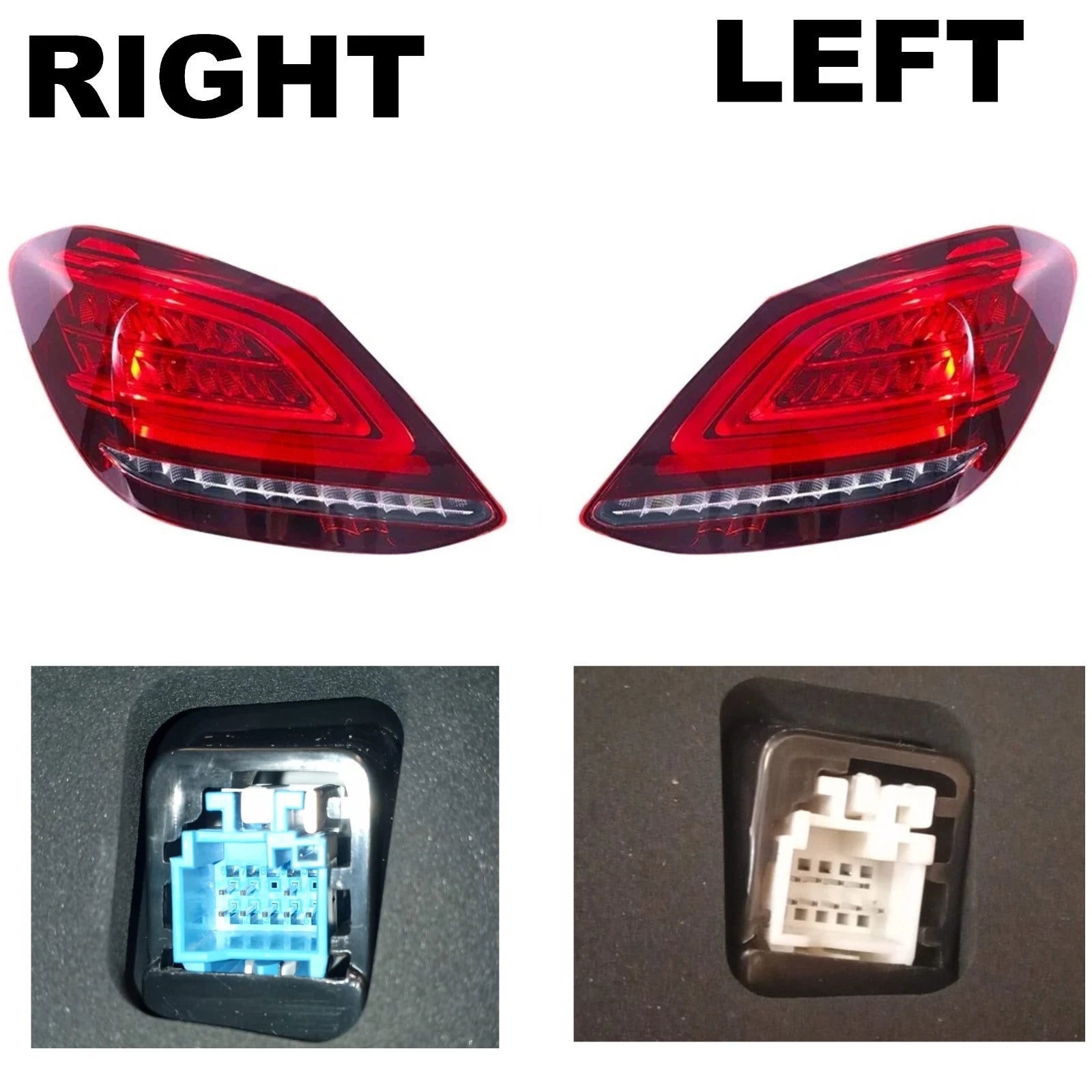 FOR MERCEDES C CLASS W205 LEFT RIGHT SIDE PAIR LED UPGRADE TAIL LIGHT LAMP 15-18