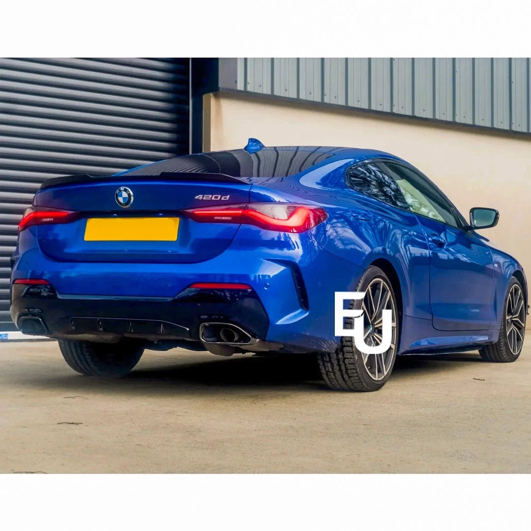 FOR BMW 4 SERIES G22 G23 M SPORT SIDE SKIRT EXTENTION LIP GLOSS BLACK 2020+