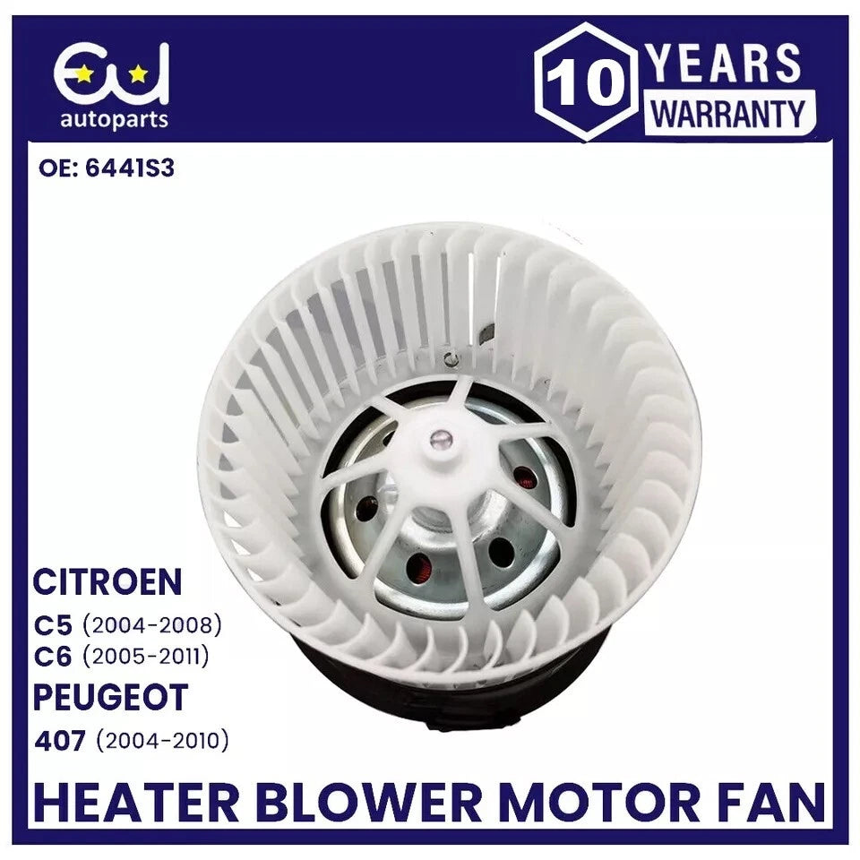 HEATER BLOWER MOTOR FAN FOR CITROEN C5 C6 PEUGEOT 407 407SW 6441S3