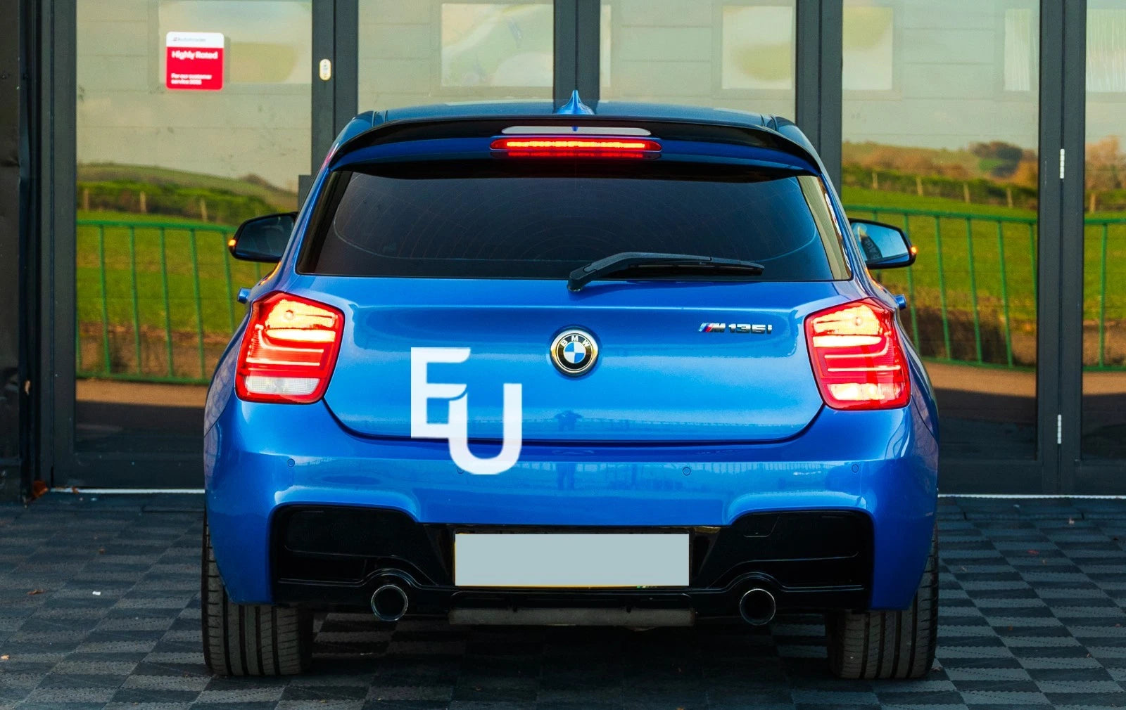 FOR BMW 1 SERIES F20 F21 REAR DIFFUSER 2011-2014 PRE-LCI M135I LOOK GLOSS BLACK