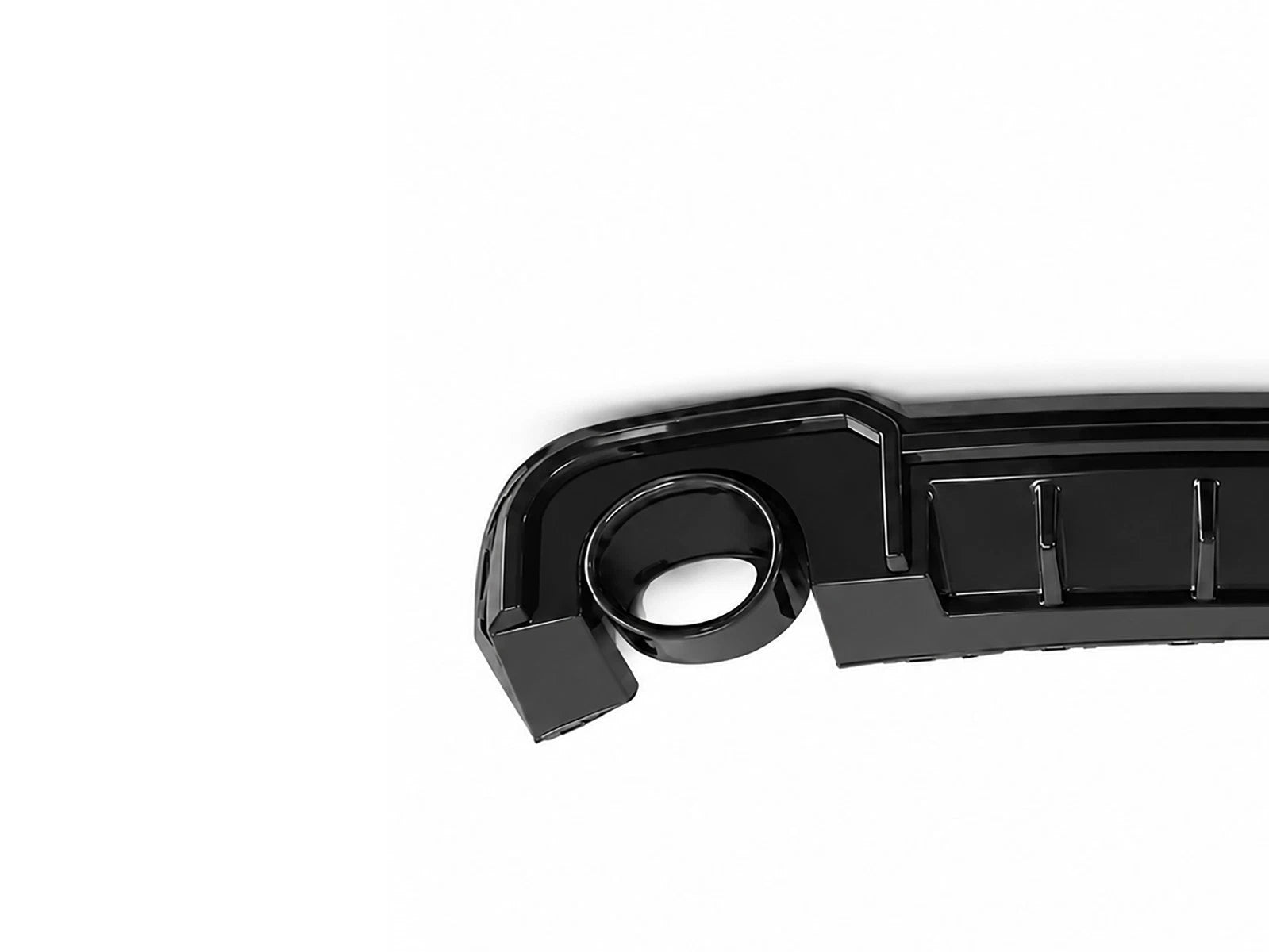 FOR AUDI A3 S-LINE 8V SEDAN RS3 LOOK REAR BUMPER DIFFUSER W/TAILPIPE BLACK 16-20