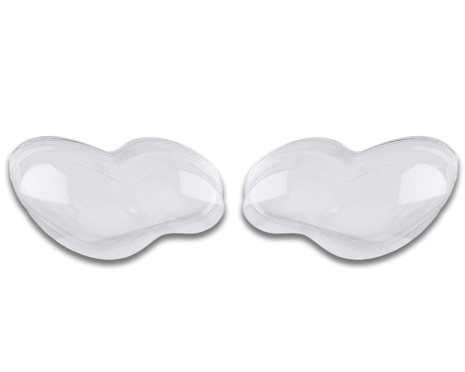 L+R HEADLIGHT LENS COVER REPLACEMENT FOR MERCEDES BENZ C-CLASS W203 2001-2007 UK