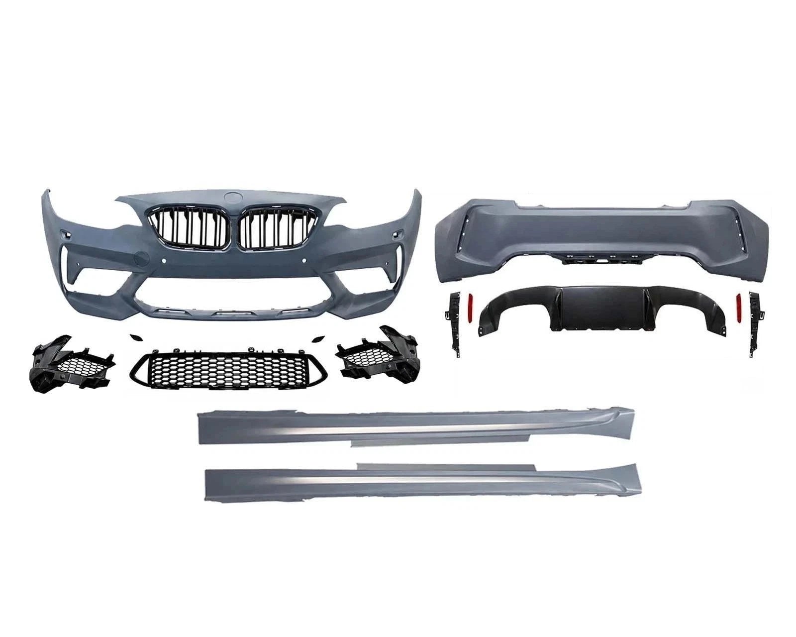 M2C CONVERSION FULL SIDE FRONT REAR BUMPER BODYKIT FOR BMW 2 SERIES F22 F23 14+