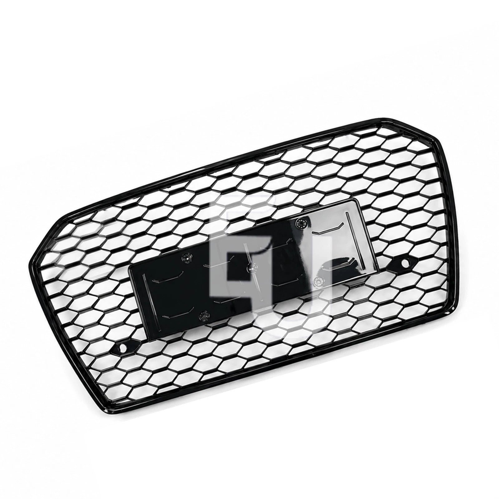 RS6 LOOK FRONT HONEYCOMB GRILL GRILLE FOR AUDI A6 S6 C7.5 2015-18 BLACK NO LOGO