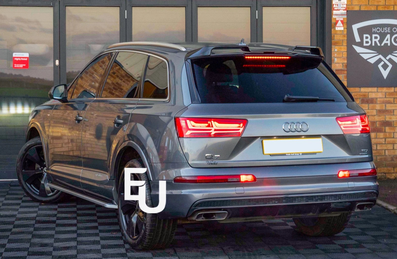 FOR AUDI Q7 4M SQ7 S LINE REAR ROOF BOOT WING SPOILER LIP GLOSS BLACK 2016-2019