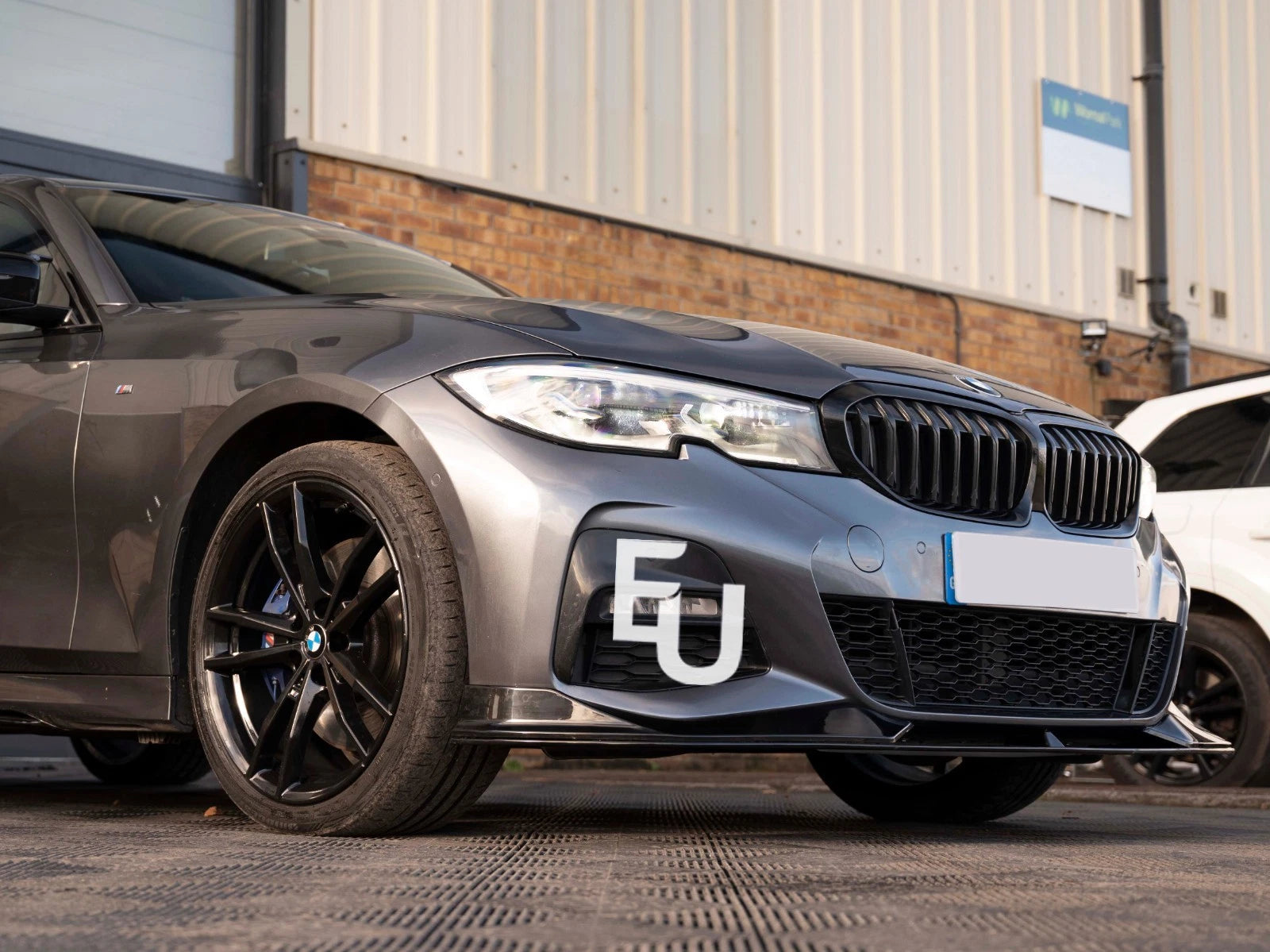 FOR BMW 3 SERIES G20 G21 AC STYLE FRONT SPLITTER LIP SPOILER GLOSS BLACK 2018-21