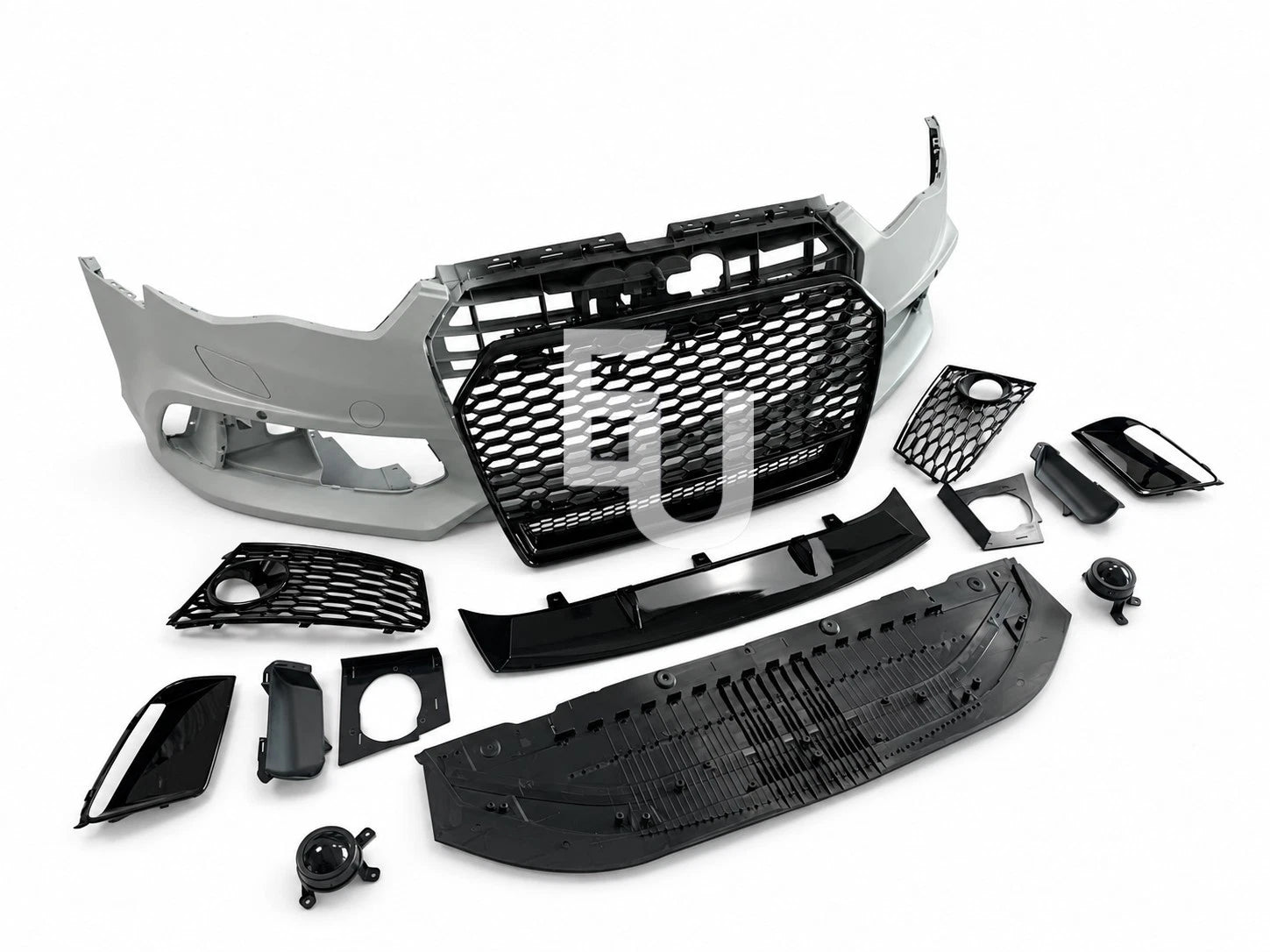 RS6 LOOK FRONT BUMPER CONVERSION BODYKIT W/SPLITTER FOR AUDI A6 S6 C7.5 15-18