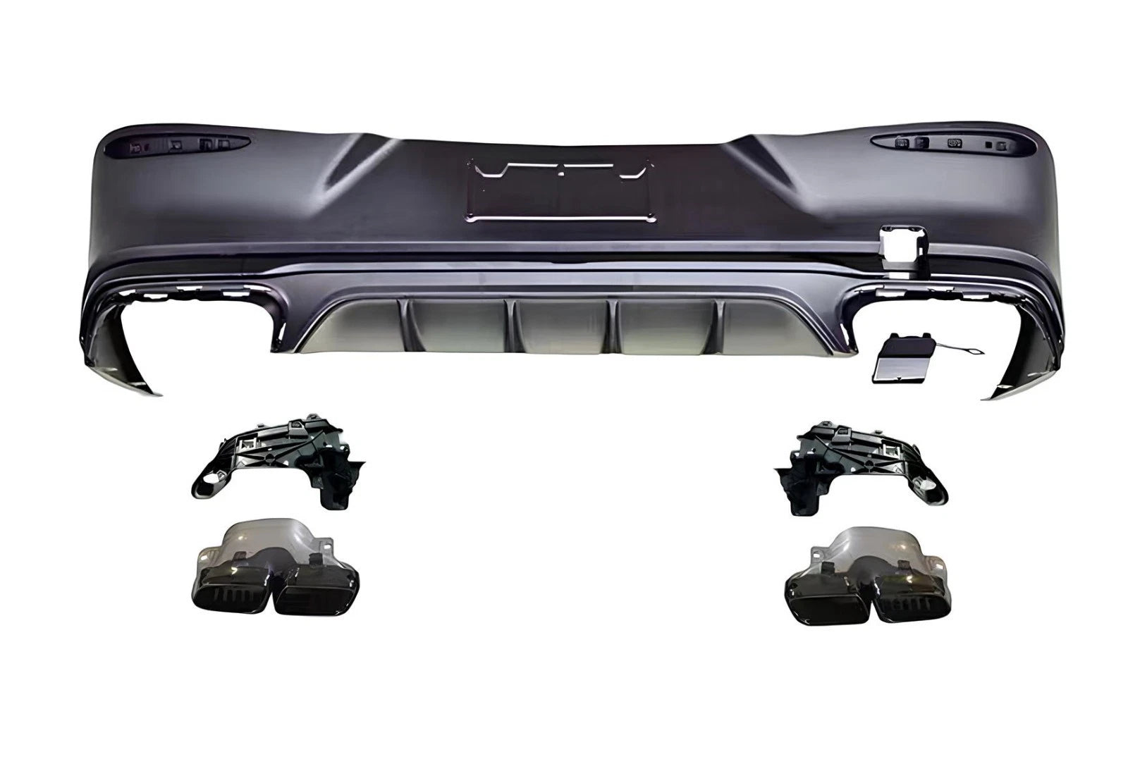 FOR MERCEDES BENZ GLC COUPE C254 AMG LINE GLC63 COUPE DIFFUSER WITH TAILPIPE 23+