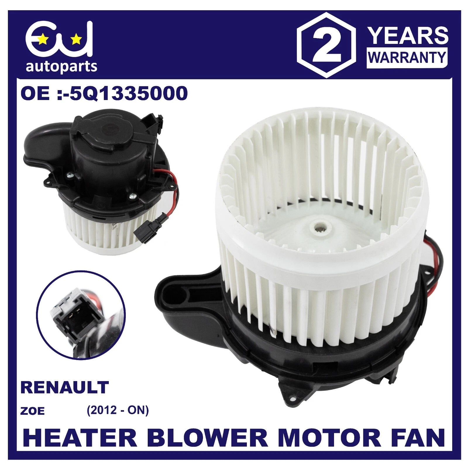 HEATER BLOWER MOTOR FAN FOR RENAULT ZOE BFM MK1 RHD 2012+ 5Q1335000 272103334R