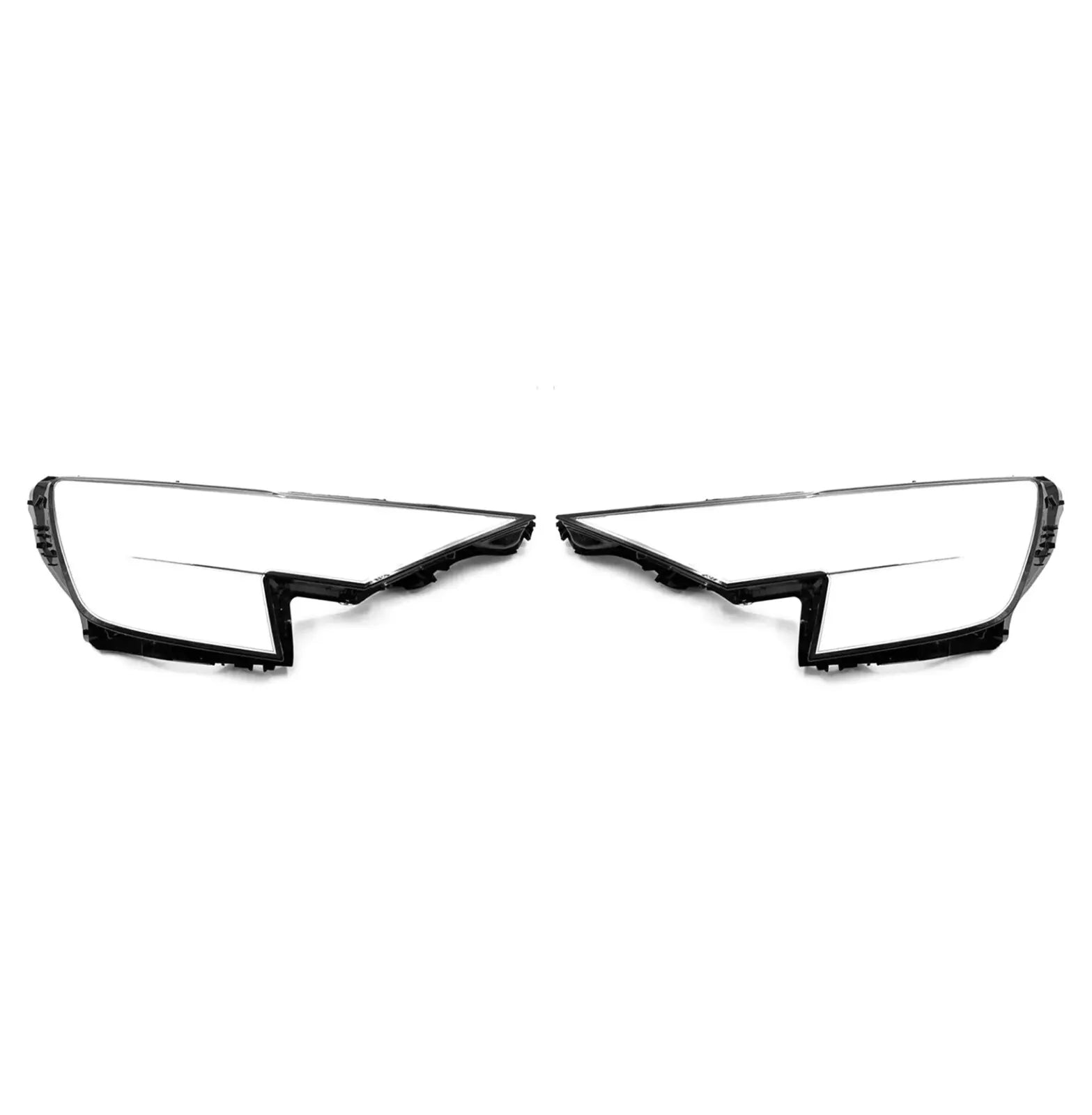 FOR AUDI Q8 LEFT RIGHT SIDE PAIR FRONT HEADLIGHT HEADLAMP LENS COVER 2018-2023