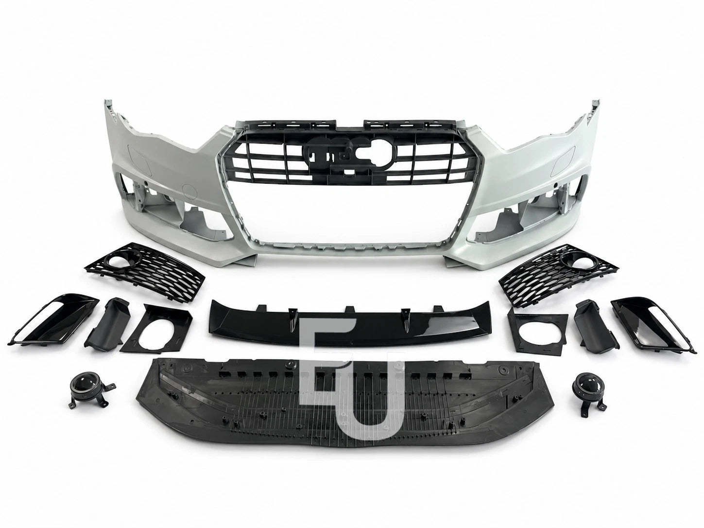 RS6 LOOK FRONT BUMPER CONVERSION BODYKIT W/SPLITTER FOR AUDI A6 S6 C7.5 15-18