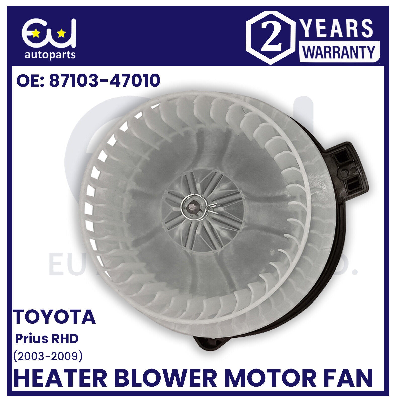 FOR TOYOTA PRIUS HEATER BLOWER MOTOR FAN 2003-2009 8710347010 RHD ONLY