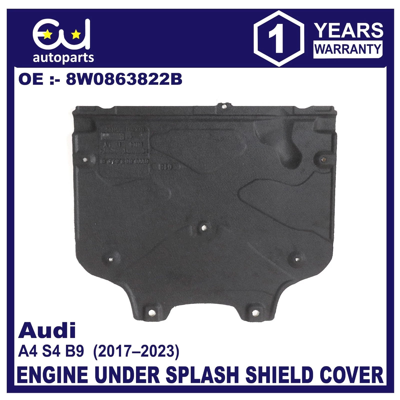 ENGINE UNDER SPLASH SHIELD COVER 8W0863822B FITS AUDI A4 S4 B9 2017-2023