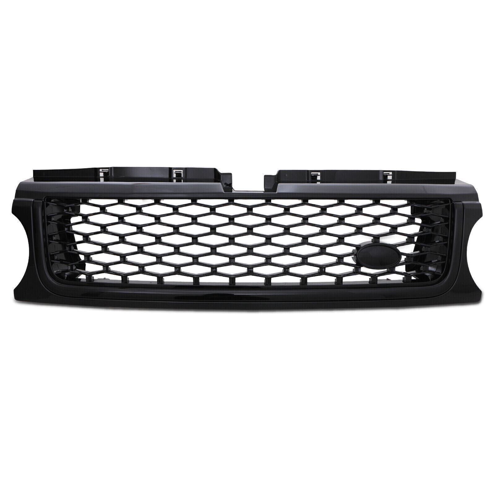 FOR LAND ROVER RANGE ROVER SPORT L320 GLOSS BLACK FRONT GRILLE GRILL VENTS 10-13