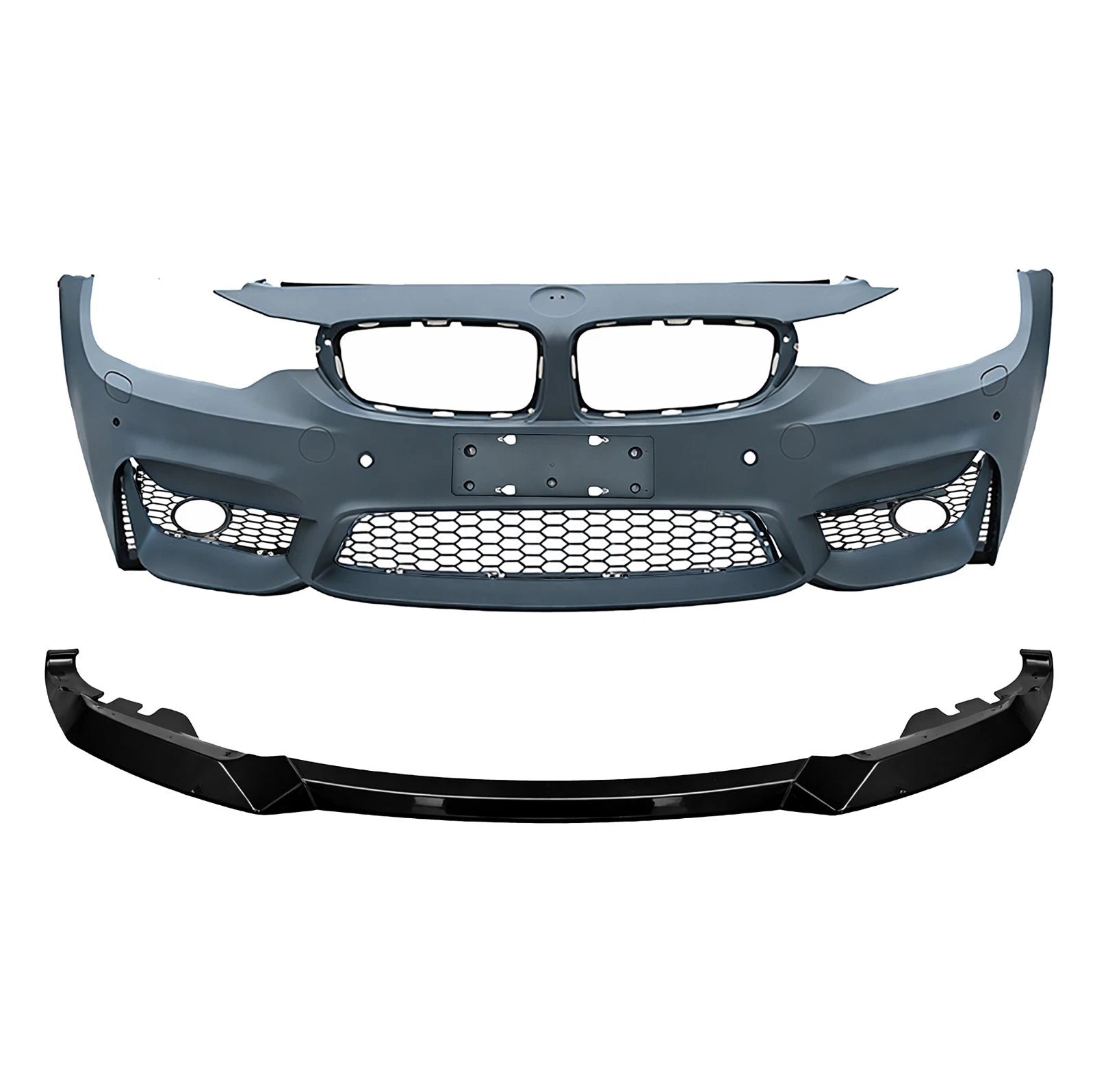 FOR BMW F30 F31 M3 CONVERSION FRONT BUMPER SPLITTER BODYKIT PRIMED PDC 2011-19