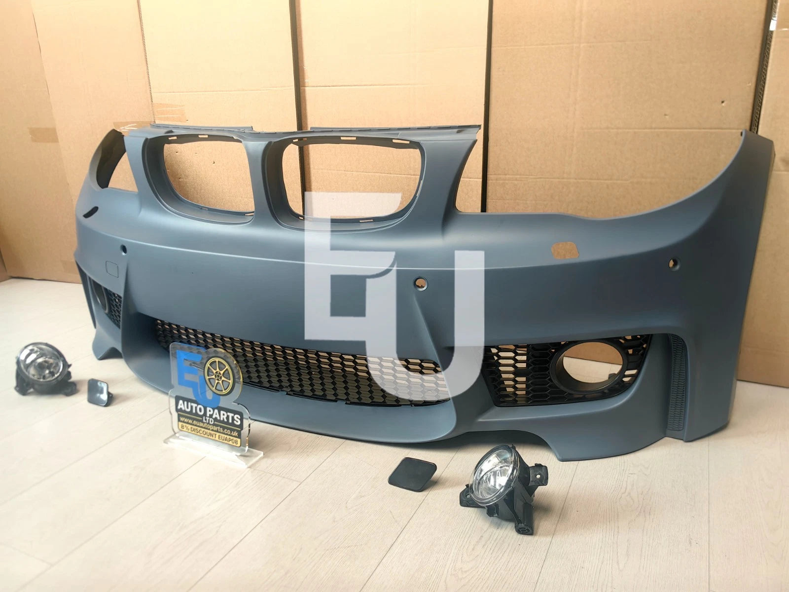1M STYLE FRONT BUMPER WITH FRONT SPLITTER FOR BMW 1 SERIES E81 E82 E87 E88 08-11