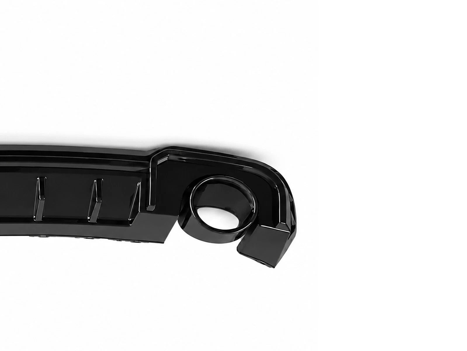FOR AUDI A3 S-LINE 8V HATCHBACK RS3 LOOK REAR DIFFUSER WITH TAILPIPE BLACK 16-20