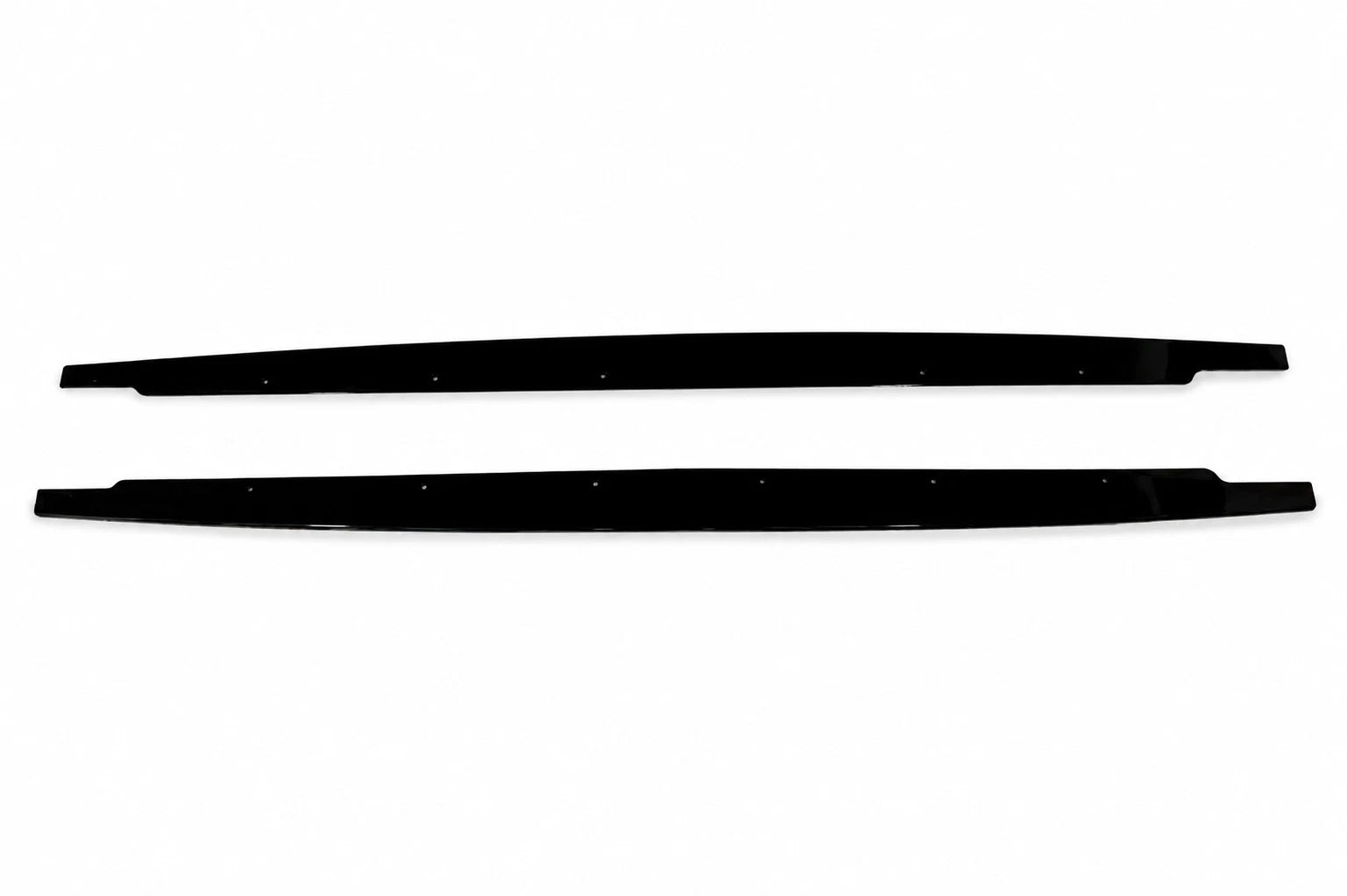 FOR BMW 5 SERIES F10 F11 MP STYLE SIDE SKIRTS EXTENSION BLADES GLOSS BLACK 10-17