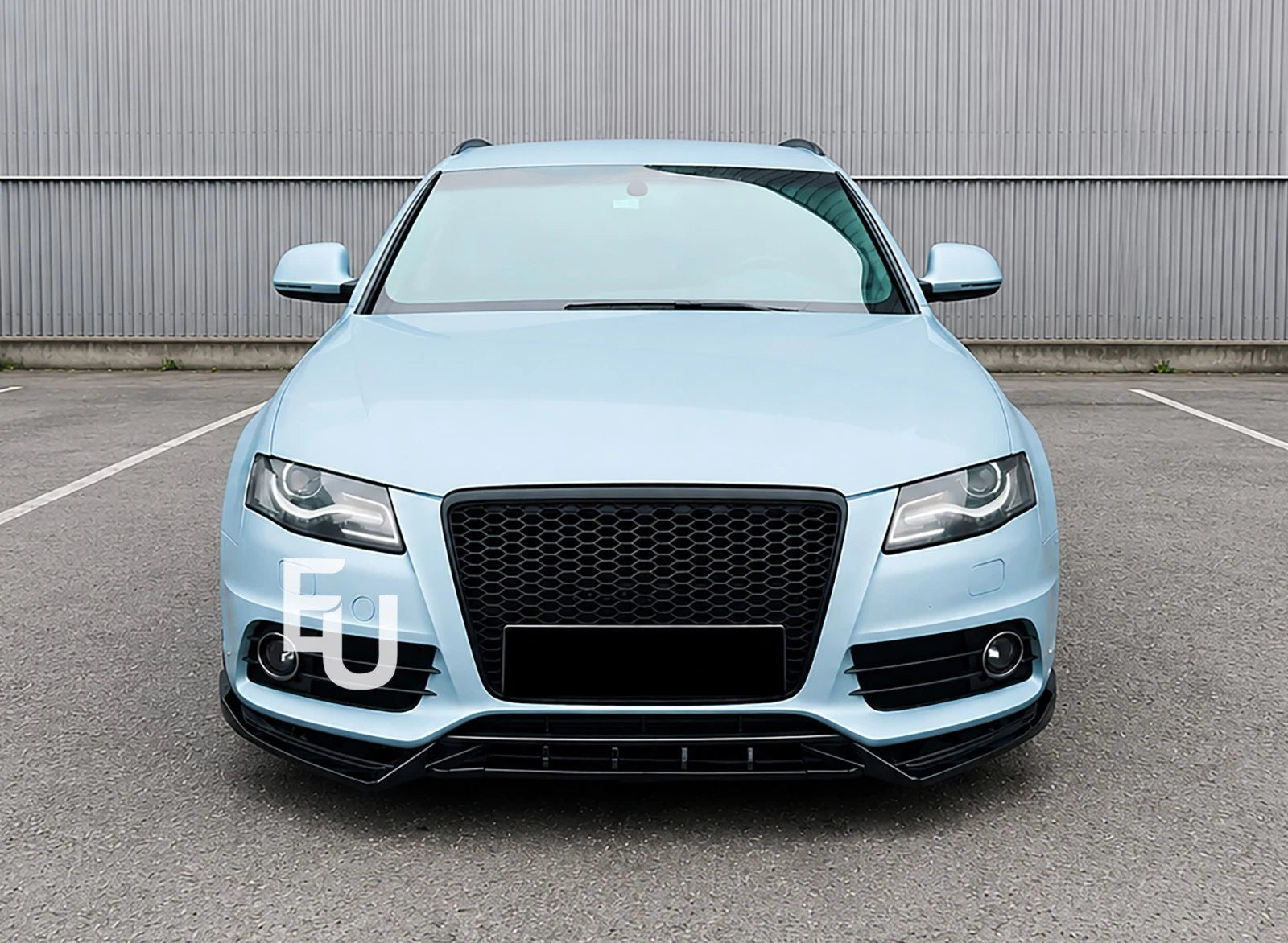FOR AUDI A4 S4 S LINE B8 FRONT LIP SPLITTER DIFFUSER GLOSS BLACK 2009–2012